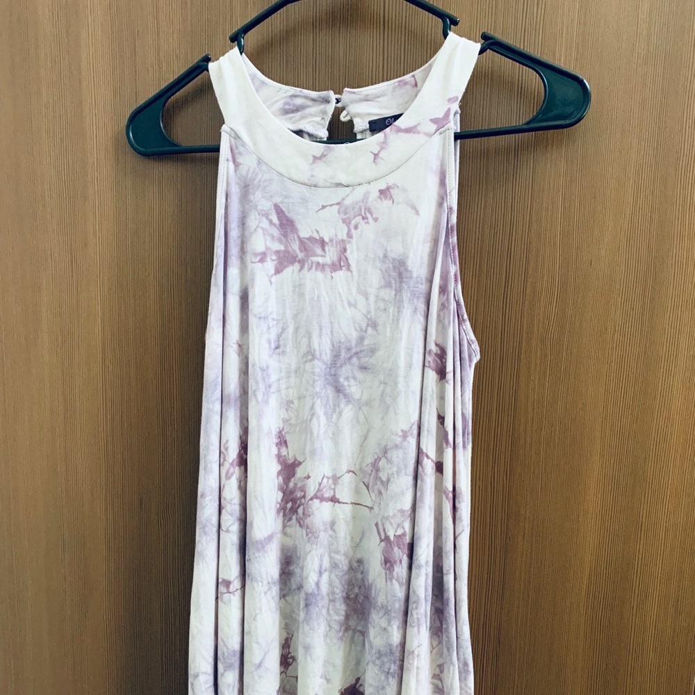 Summer purple and white dress